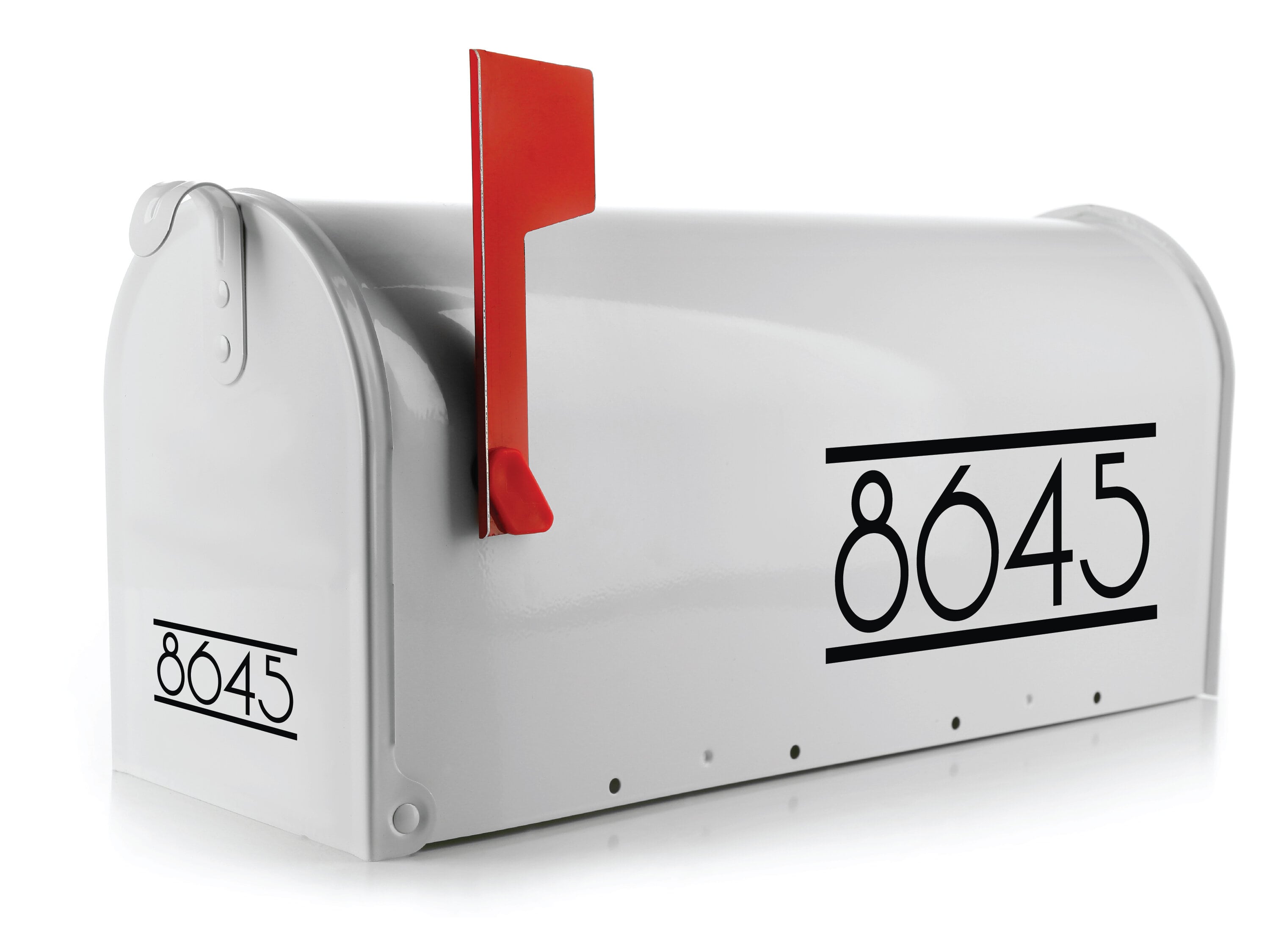 Customizable Reflective Vinyl Mailbox Numbers in Black and Gold