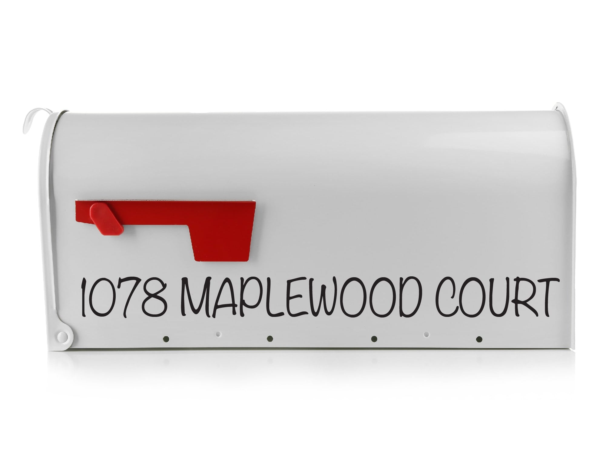 Optional door number decal included with one-line vinyl address sticker