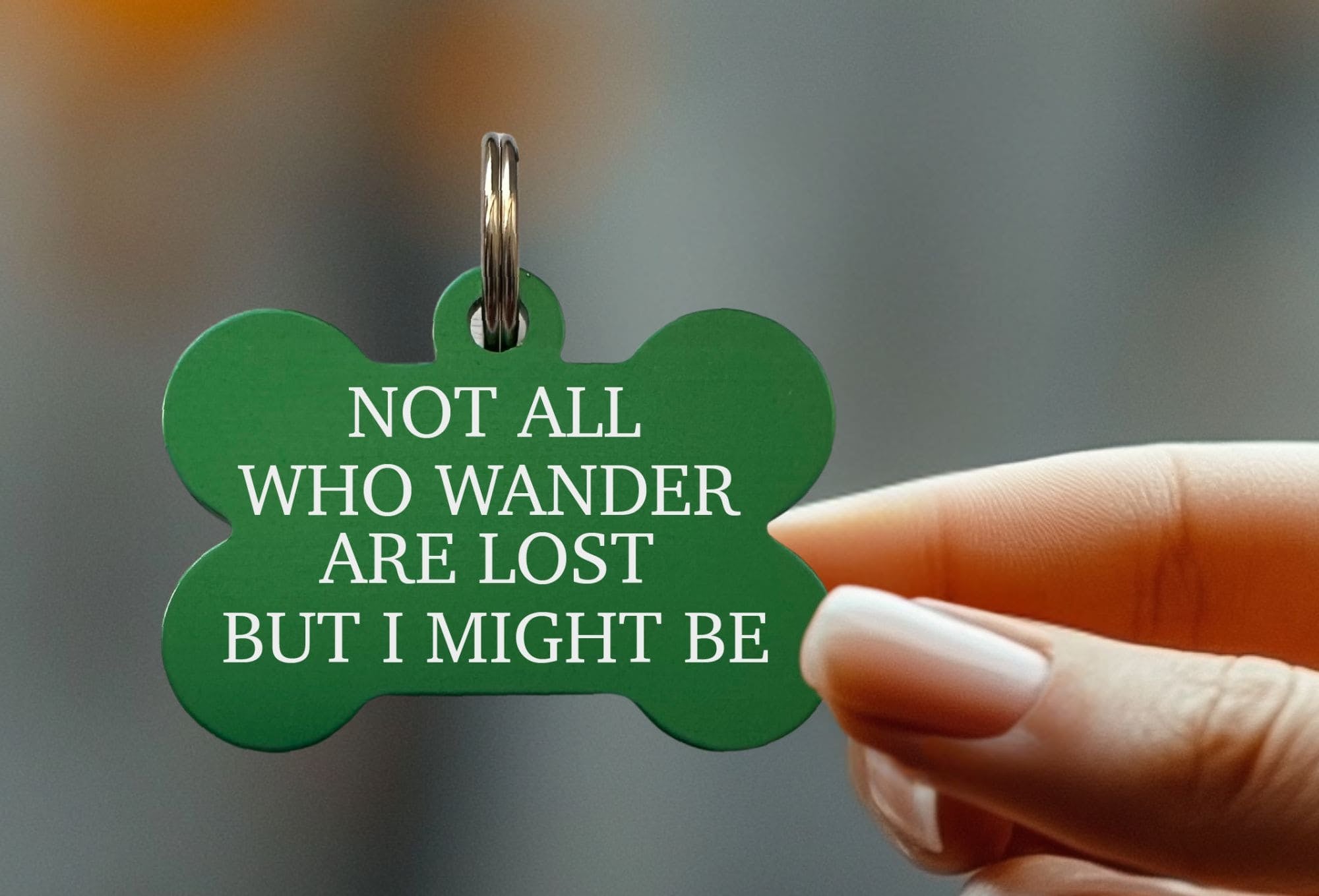 Engraved funny dog tags for added personality