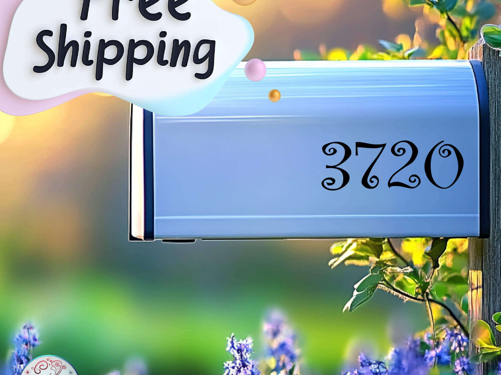 Large house address number stickers for visibility