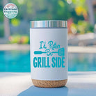 Custom BBQ decal sticker on a coffee mug – great for backyard chefs