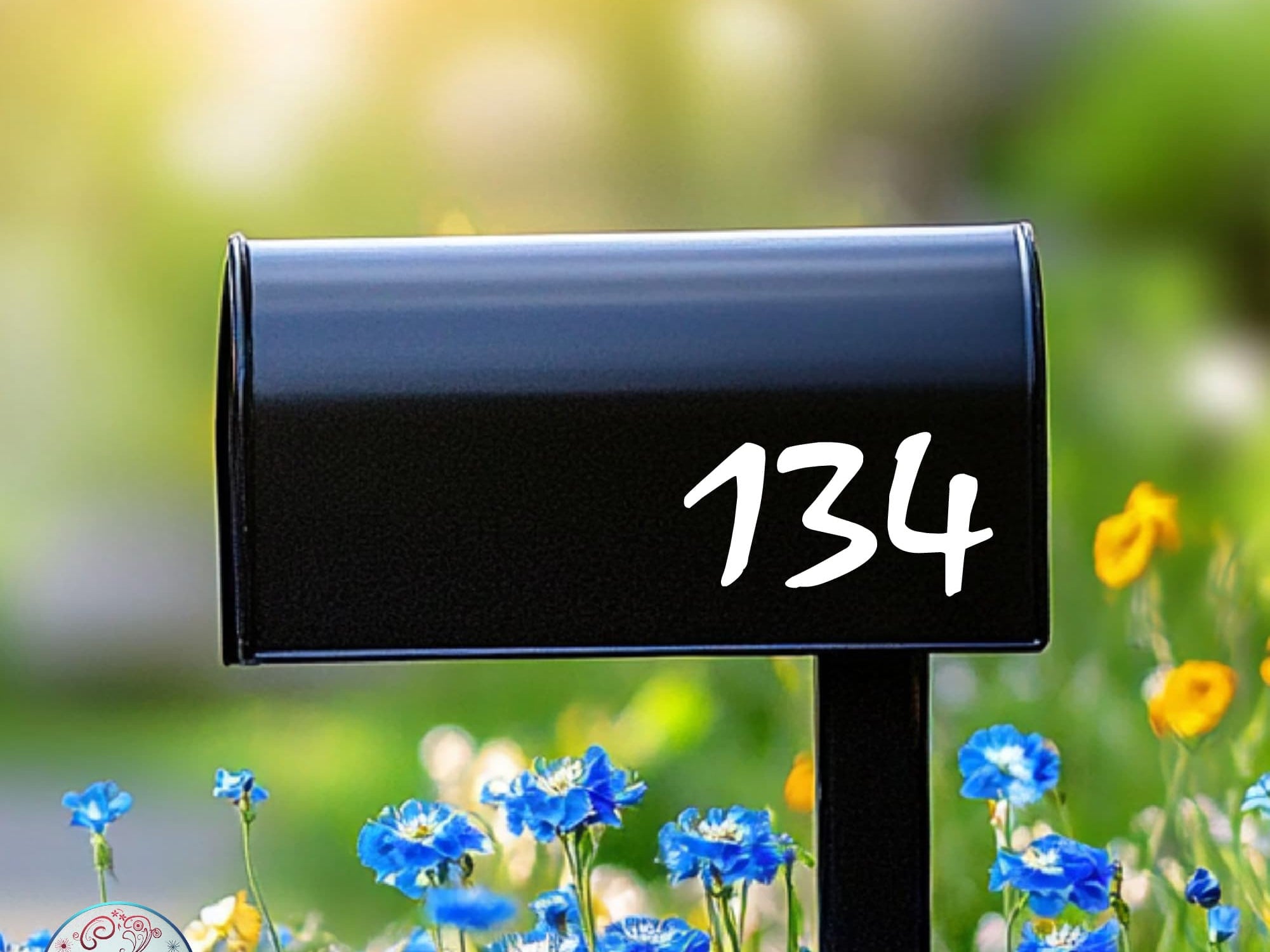 Stylish vinyl mailbox decals in over 20 vibrant colors