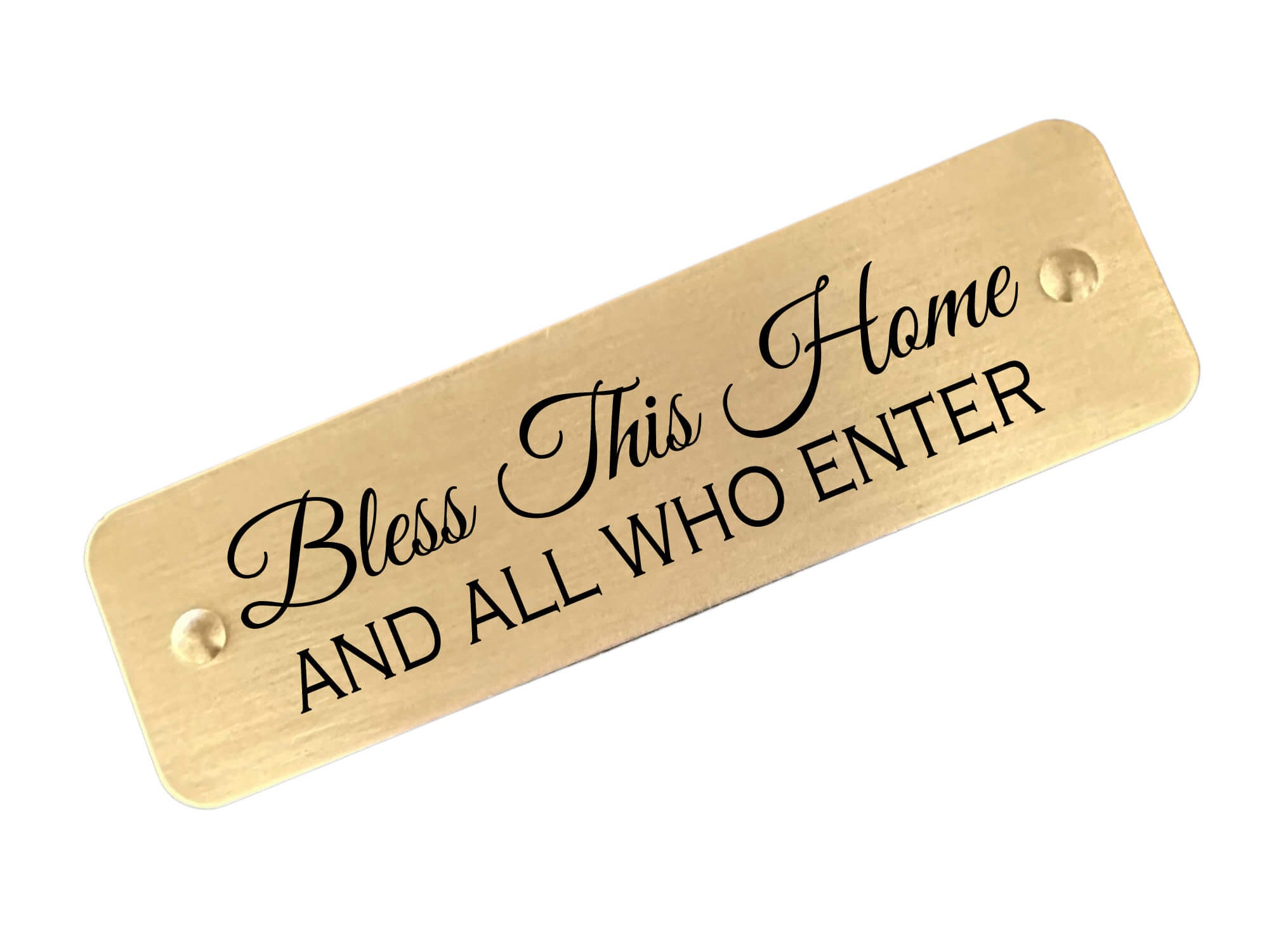 Bless This Home engraved scripture tag for Christian decor and gifts