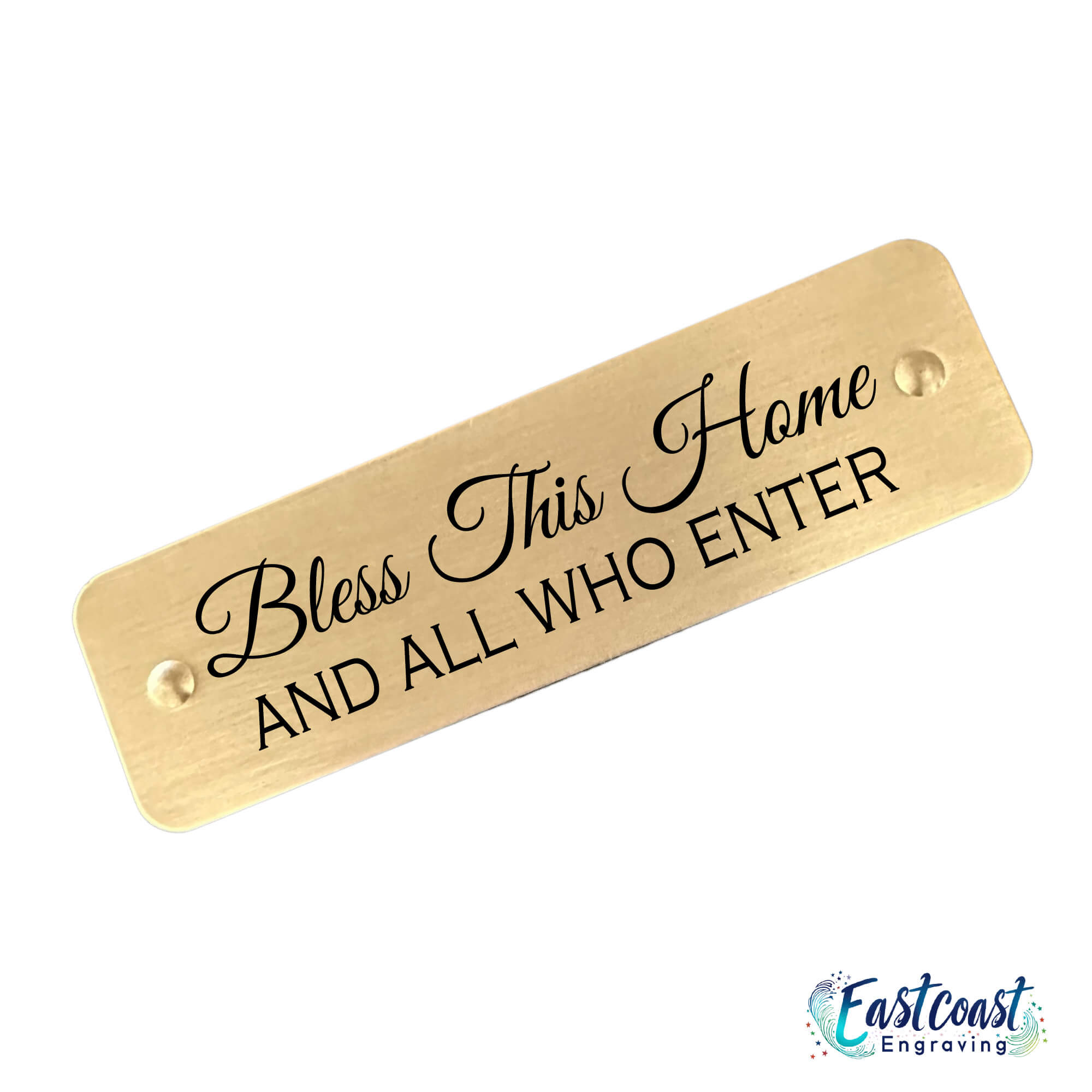 Bless This Home engraved scripture tag for Christian decor and gifts