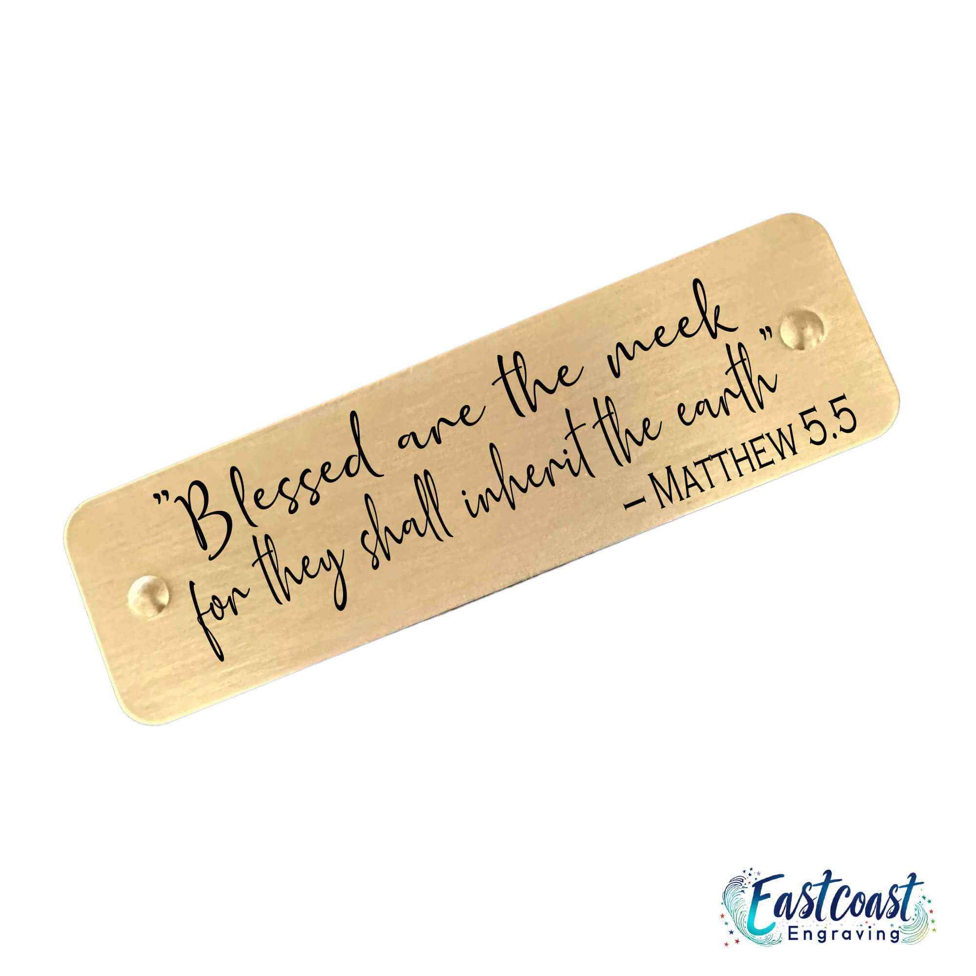 Christian home blessing plaque with Matthew 5:5 – Blessed are the meek