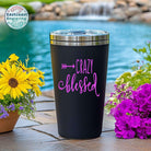 Inspirational vinyl sticker on a white coffee mug – perfect for home and office decor by East Coast Engraving