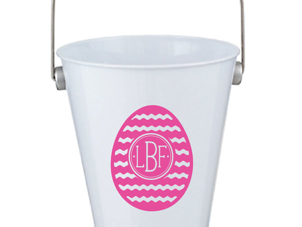 Chevron Easter Egg Monogram Vinyl Decal, personalized 3.5 x 3.5 inch holiday sticker for tumblers, cups, and laptops