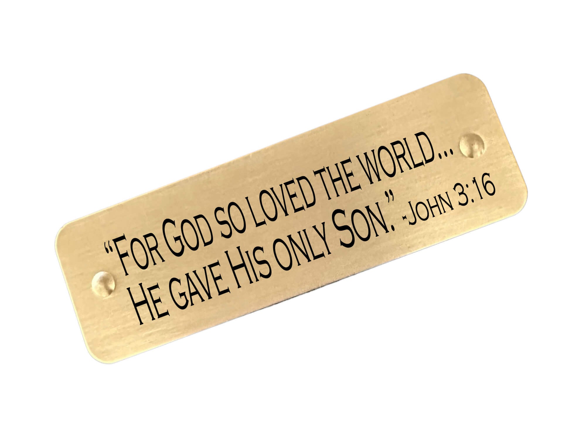 Inspirational Bible gift tag with John 3:16 – For God so loved the world