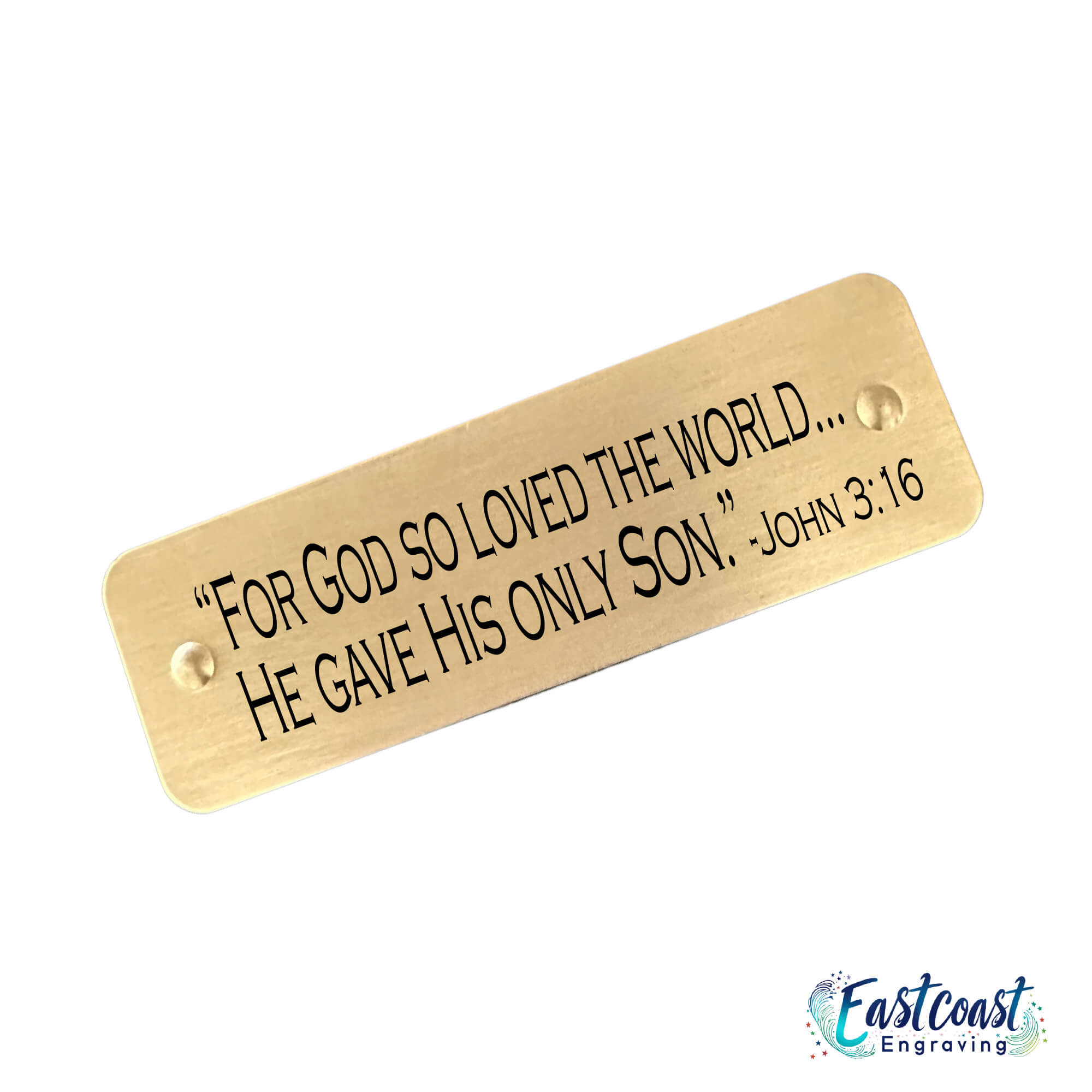 Inspirational Bible gift tag with John 3:16 – For God so loved the world
