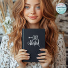 Crazy Blessed custom decal on a journal – ideal for those who love positivity and faith