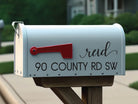 elegant address mailbox sticker with personalized text