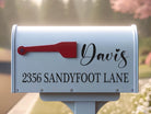 Easy-to-apply mailbox number decal with instructions