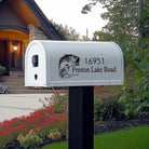 Personalized bass fish mailbox sticker with weather-resistant materials for fishing enthusiasts
