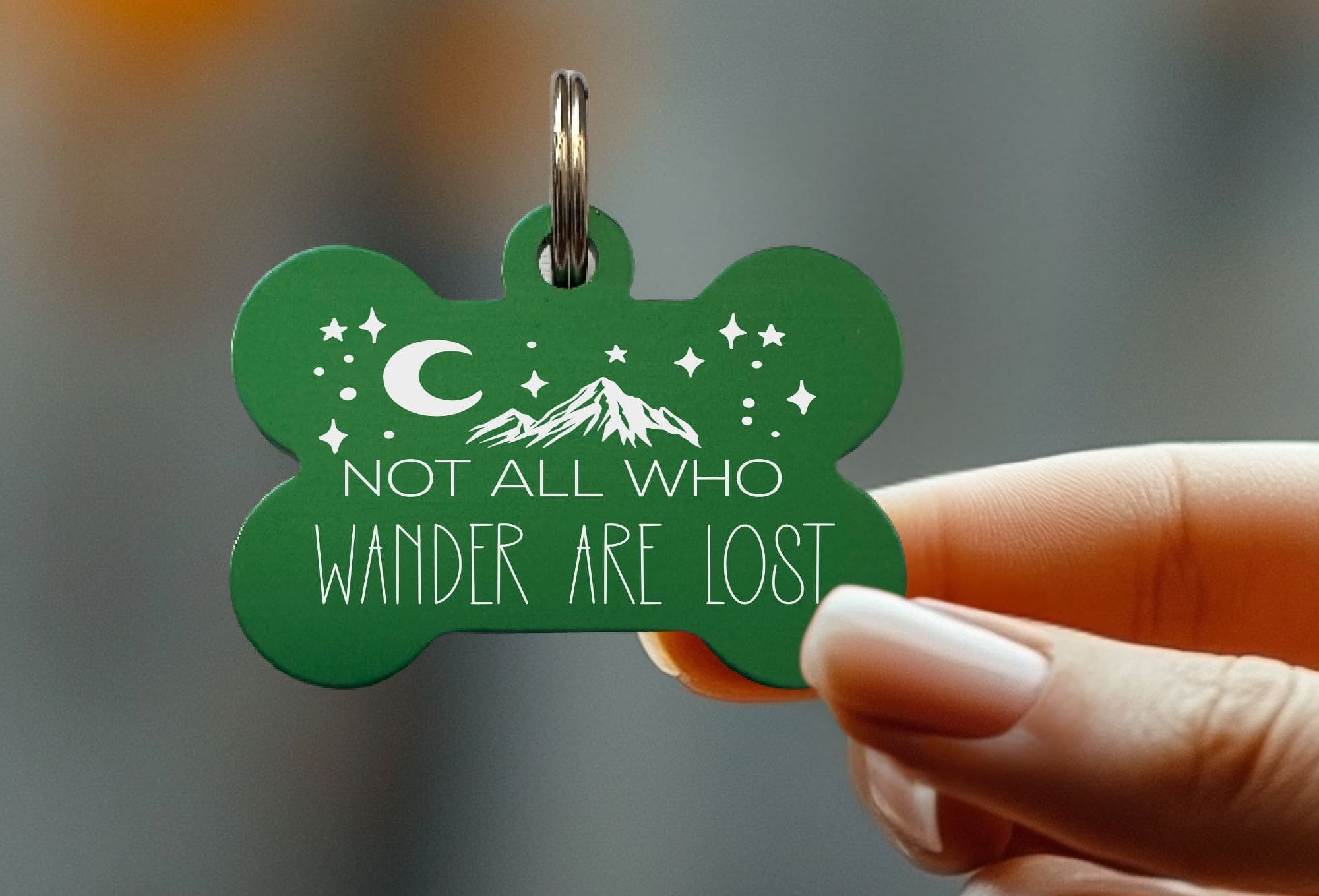 Durable laser engraved dog collar tags for active pets