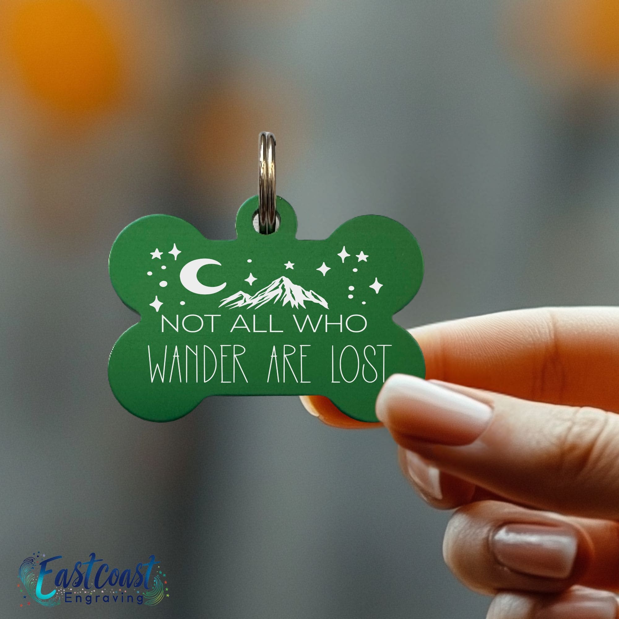 Durable laser engraved dog collar tags for active pets