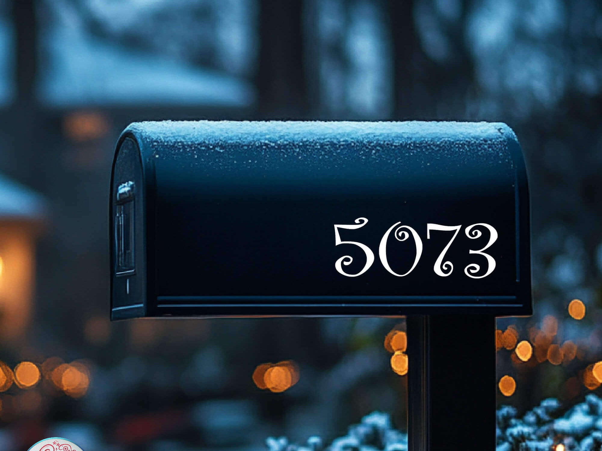 Custom vinyl house address decals for homes and mailboxes