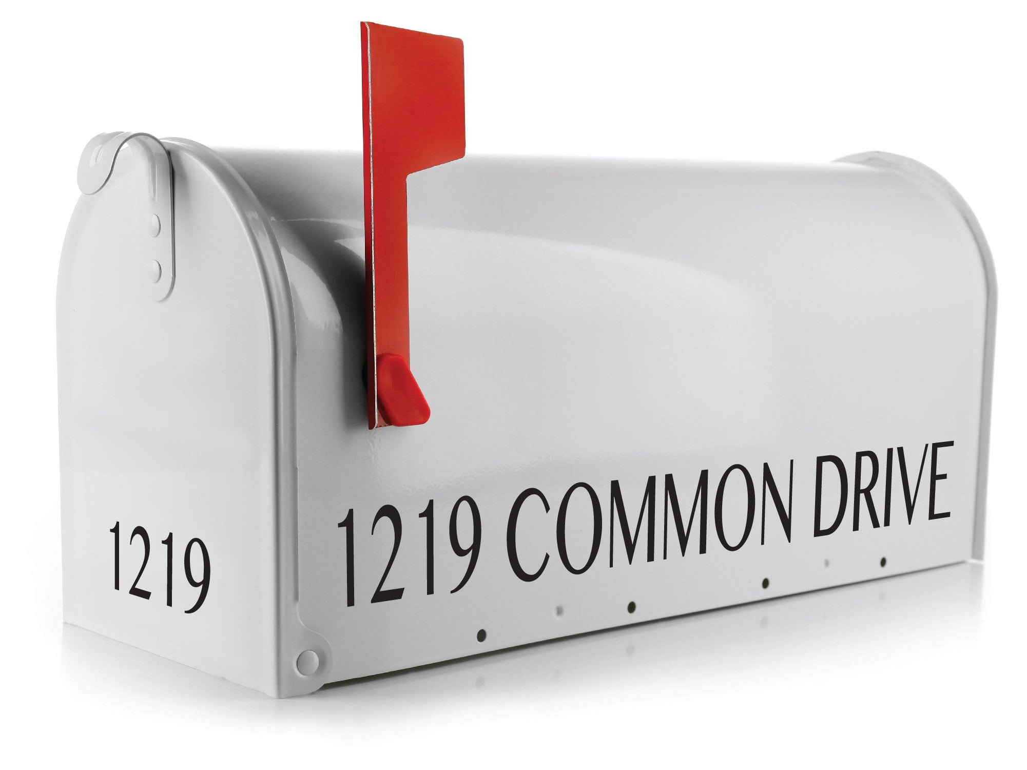 Custom vinyl mailbox decal for address lettering