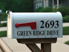 Easy-install two-piece mailbox decals for street visibility