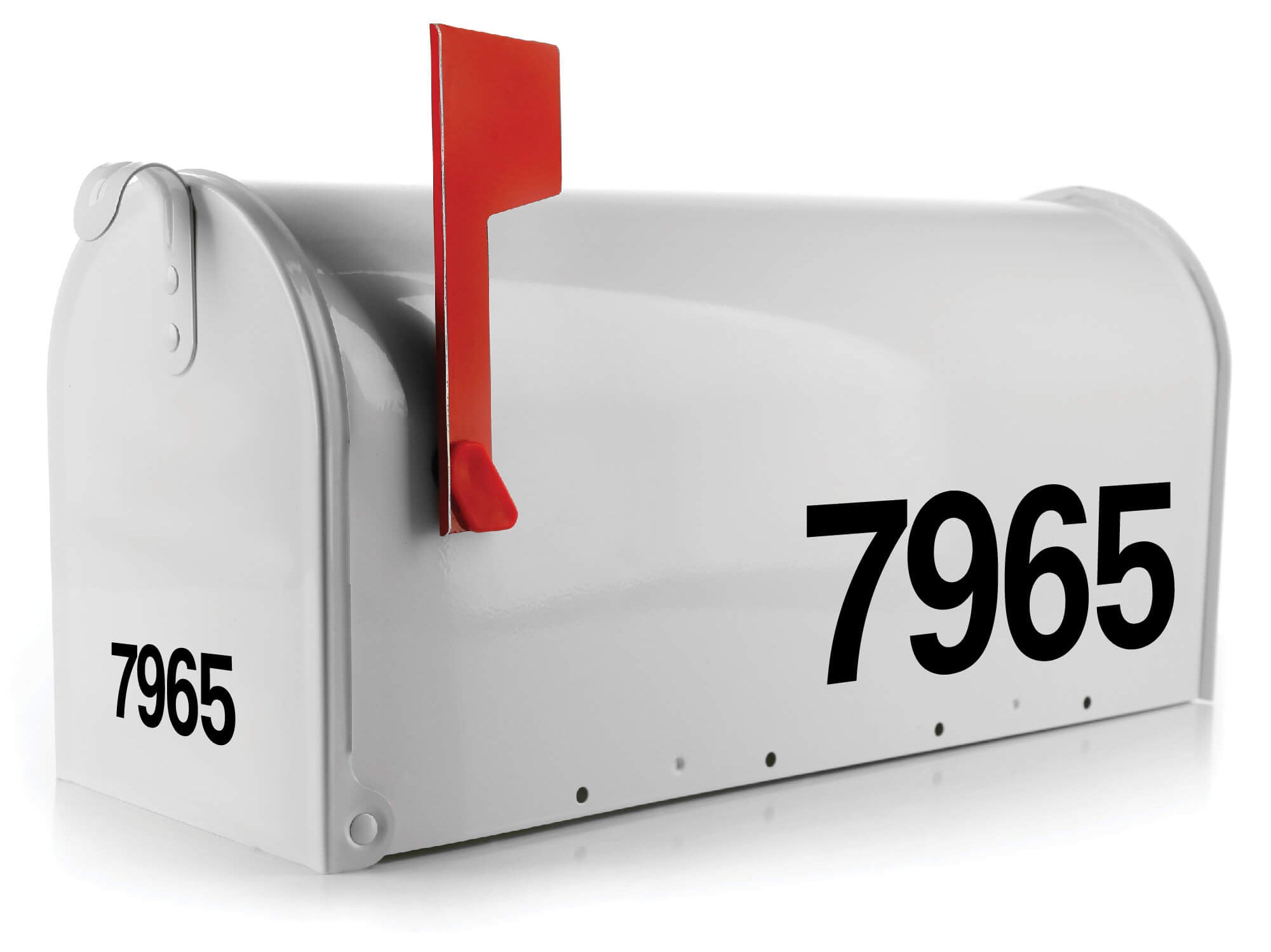 Durable mailbox number stickers in weatherproof vinyl