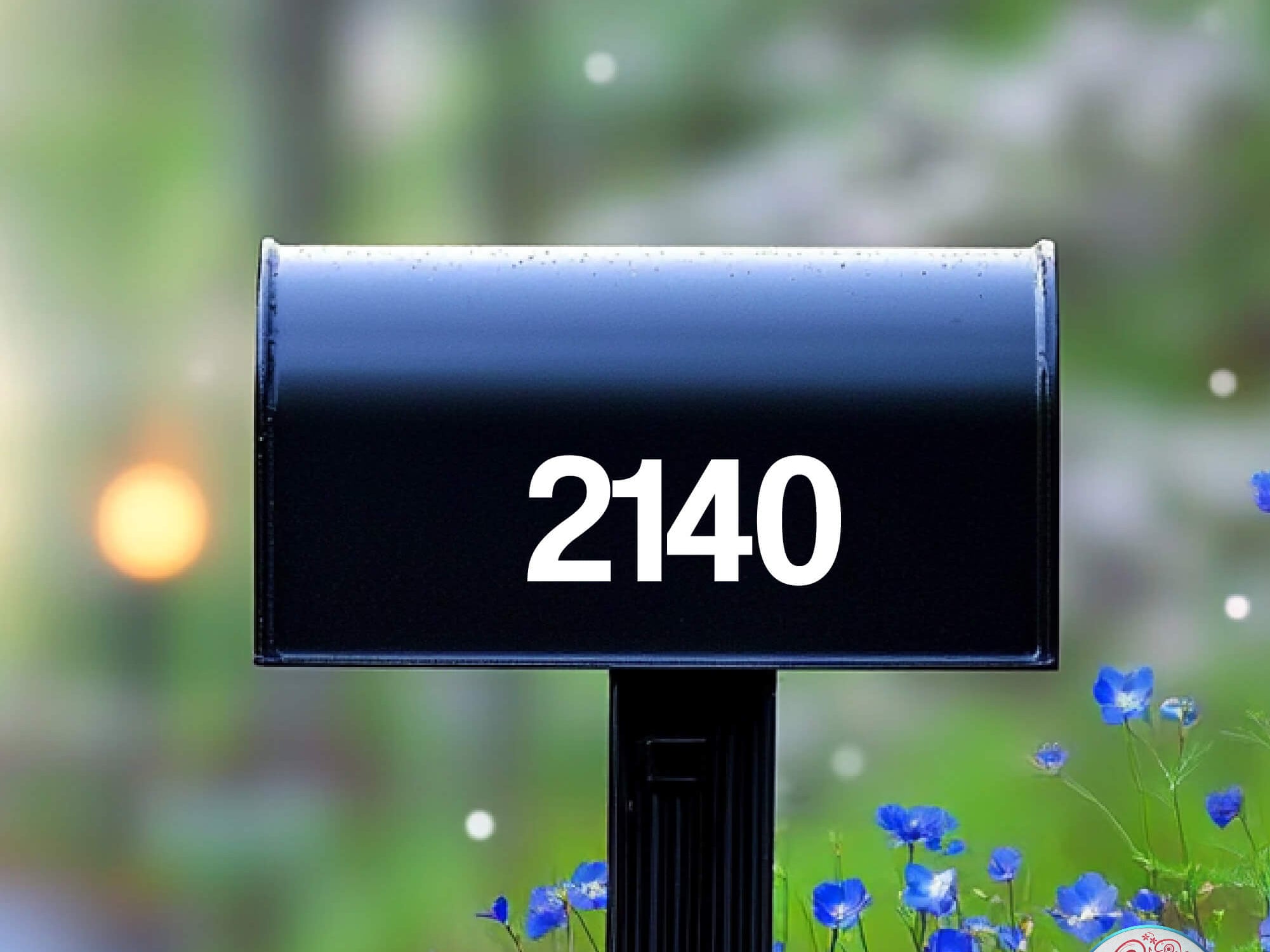 Customizable vinyl decals for mailbox numbers