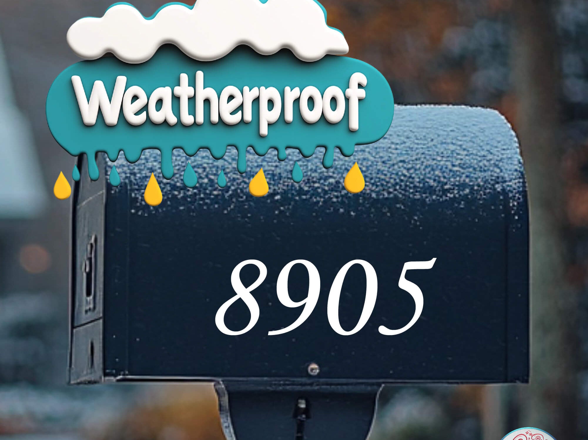 Durable mailbox decals for curb appeal