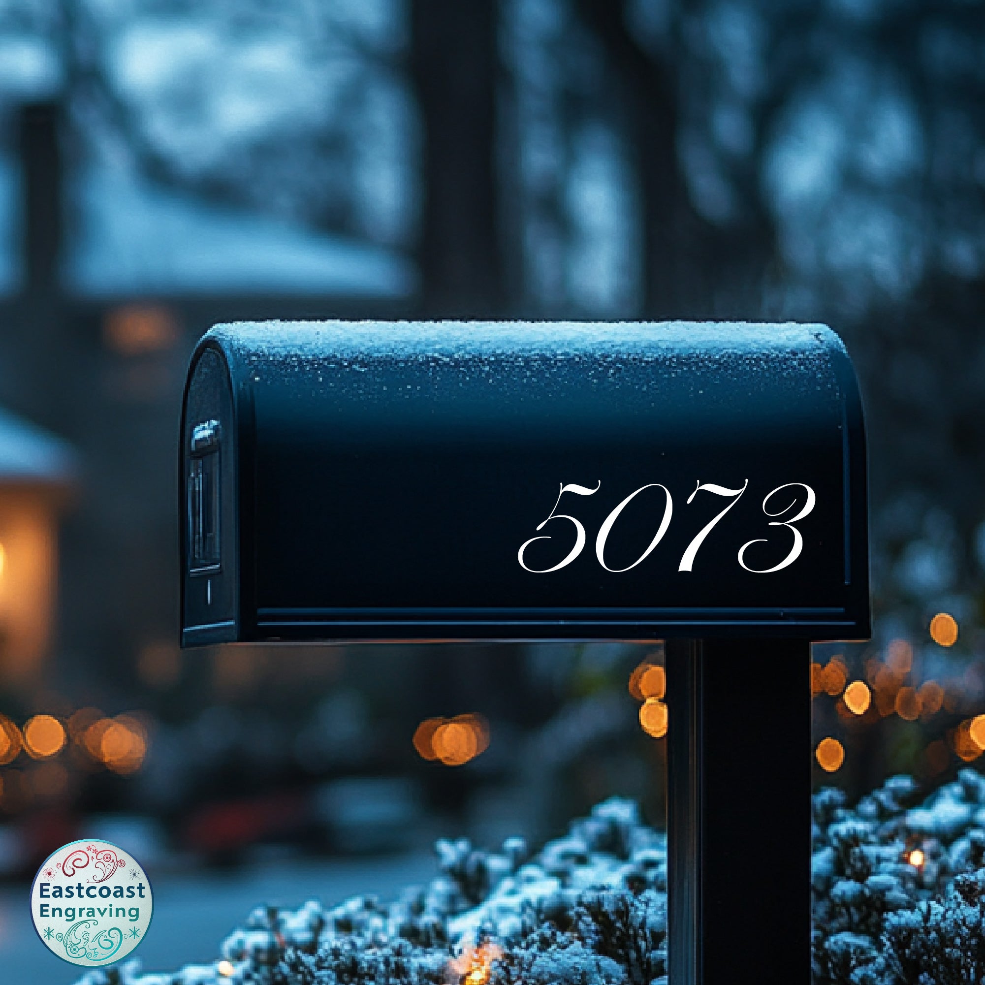 Stylish vinyl mailbox number designs