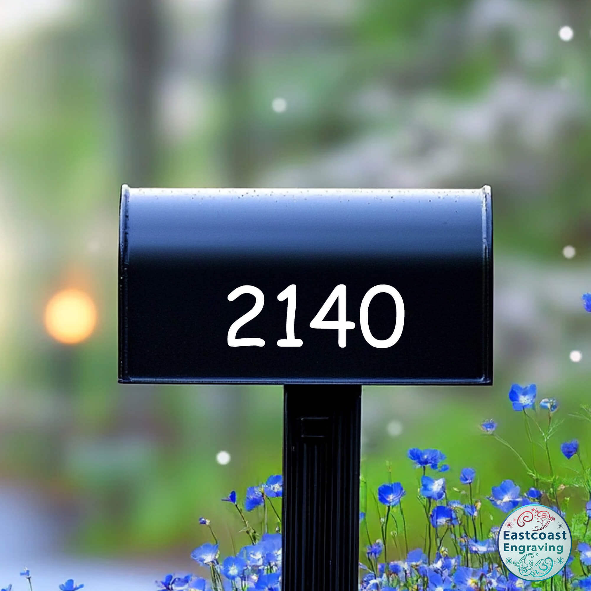Peel-and-stick house number decals for smooth application