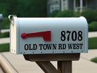 Custom mailbox lettering set for curbside visibility