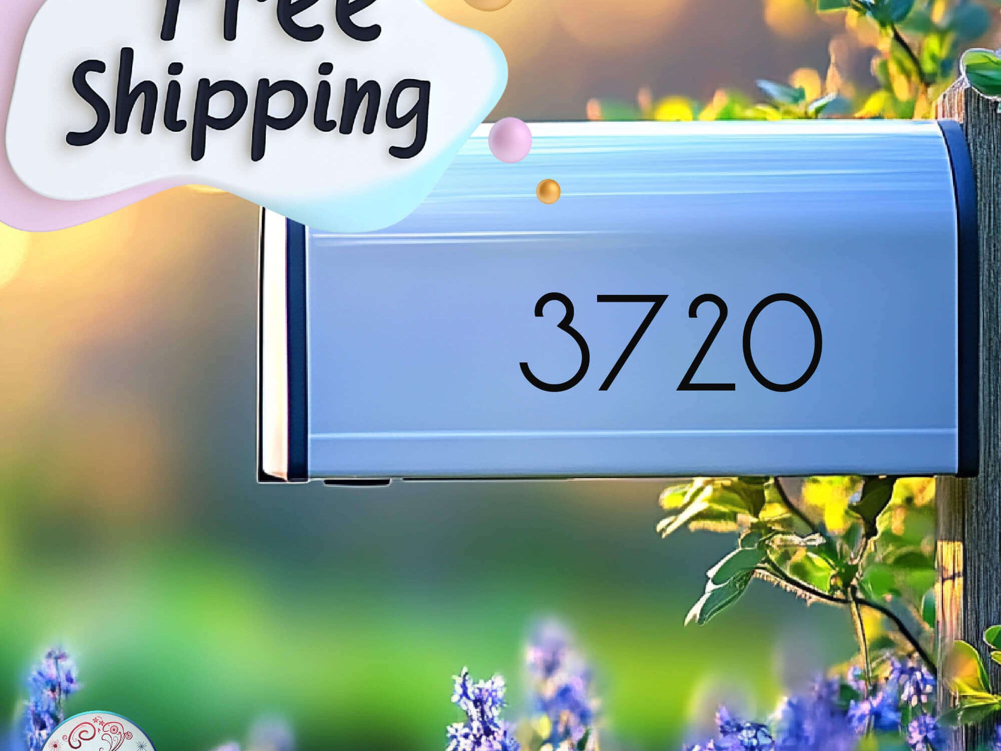 Vinyl mailbox number stickers for durable outdoor use