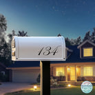 Easy-to-apply mailbox number stickers