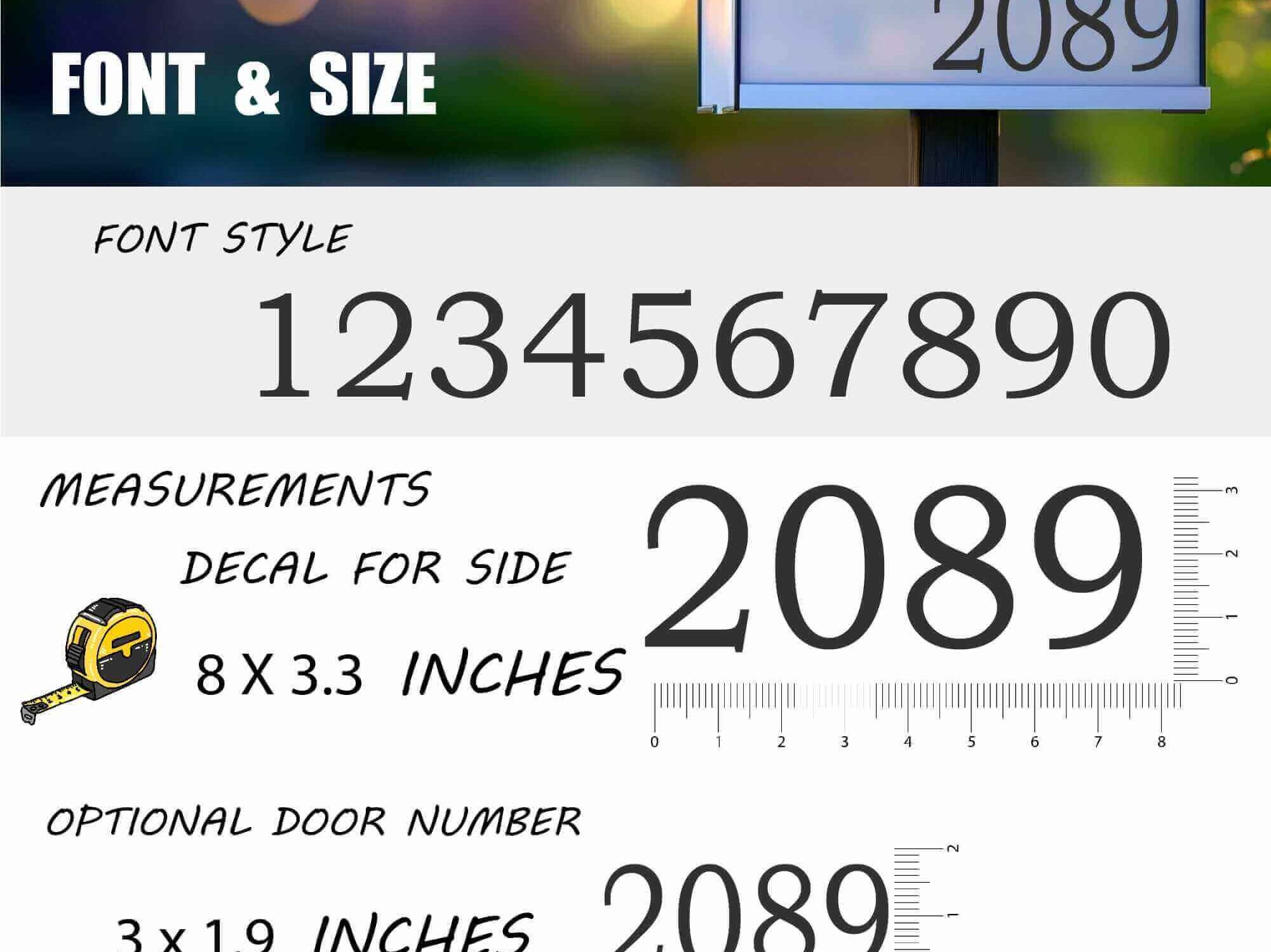 practice decal included for easy mailbox number installation