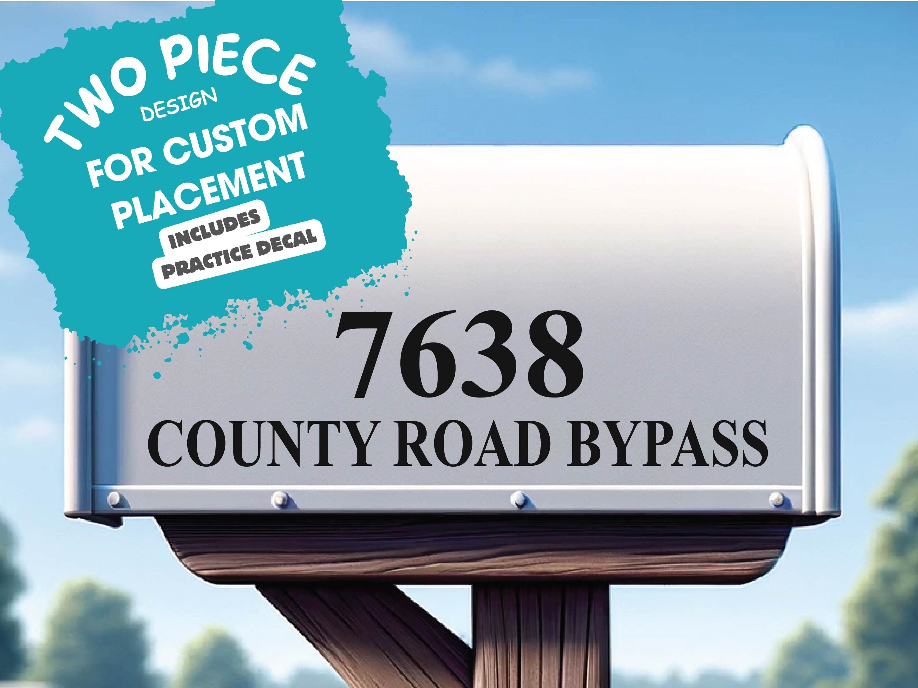 Custom address mailbox stickers for metal or plastic boxes