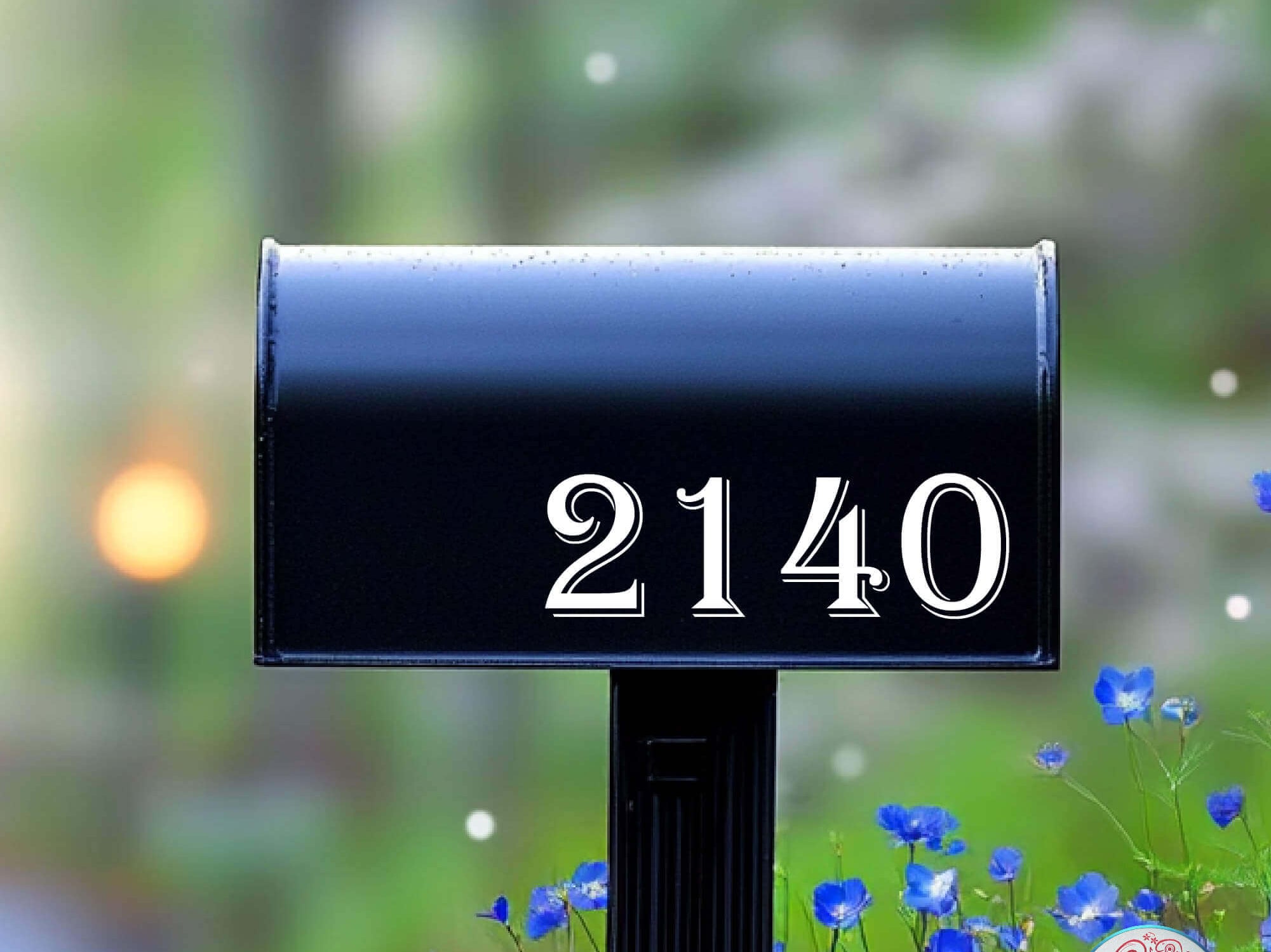 Custom color options for mailbox numbers – 20+ colors available