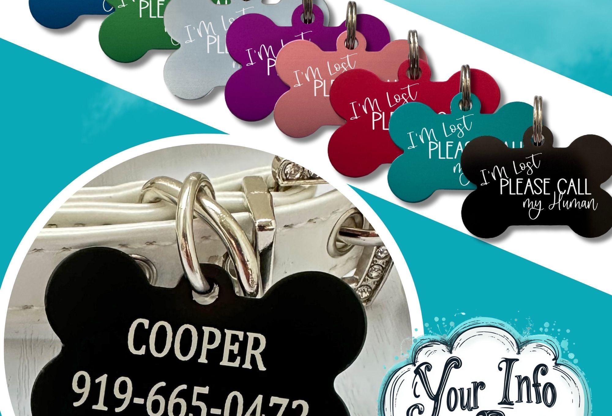 Personalized Pet Collar Tag – Lightweight and Durable