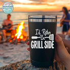 Custom grilling lover decal on a tumbler – great for summer BBQs