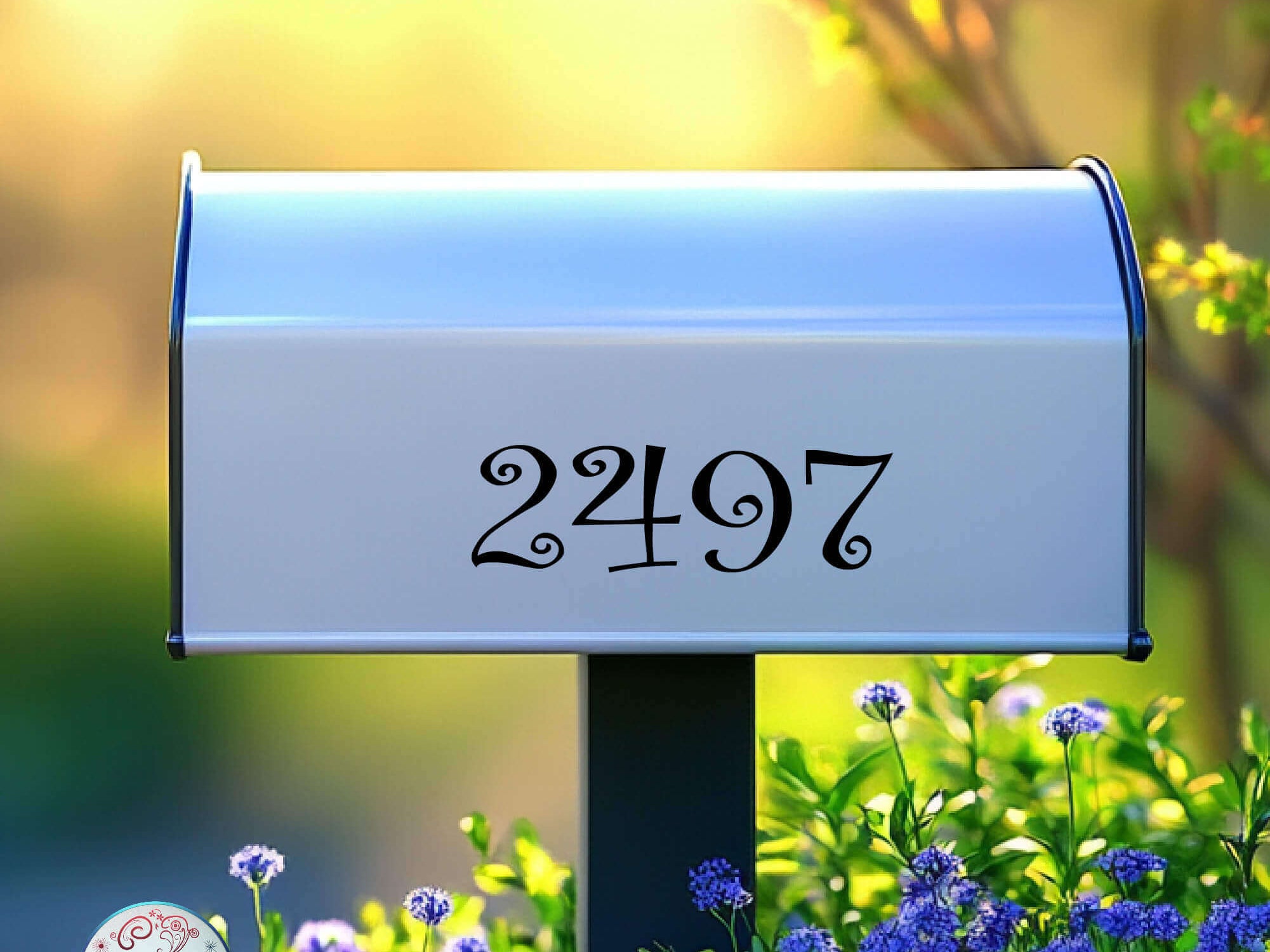 Durable vinyl house address numbers for outdoor use