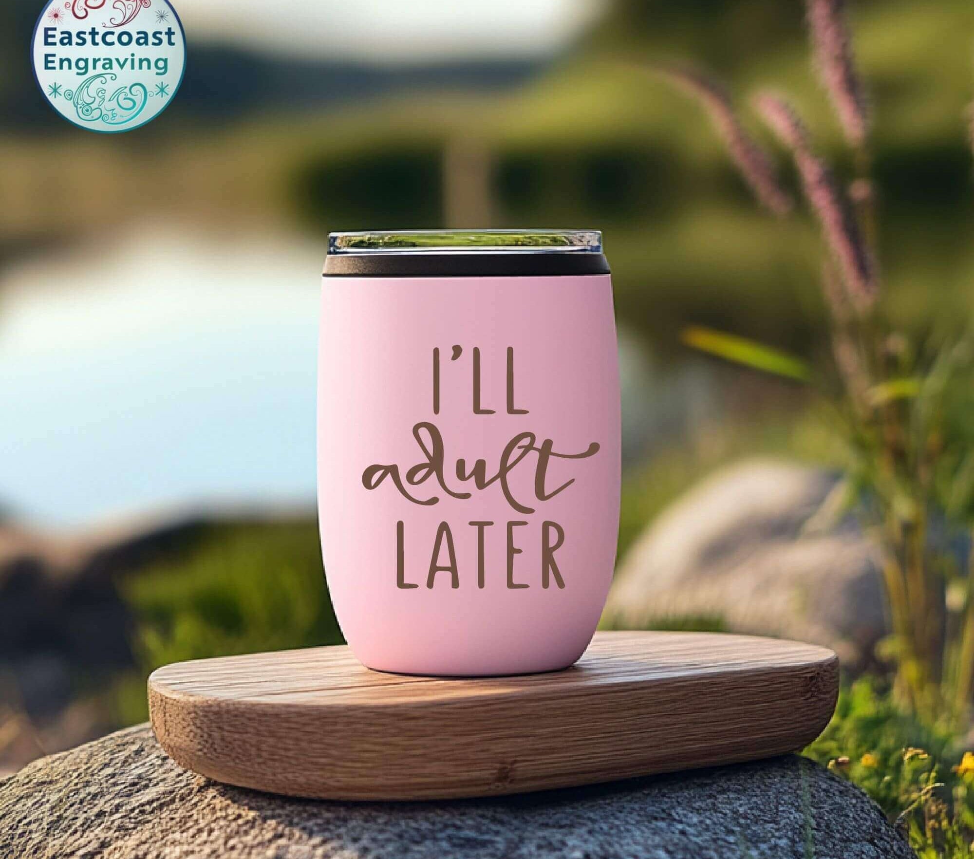 Humorous vinyl decal for mugs and cups – waterproof and long-lasting