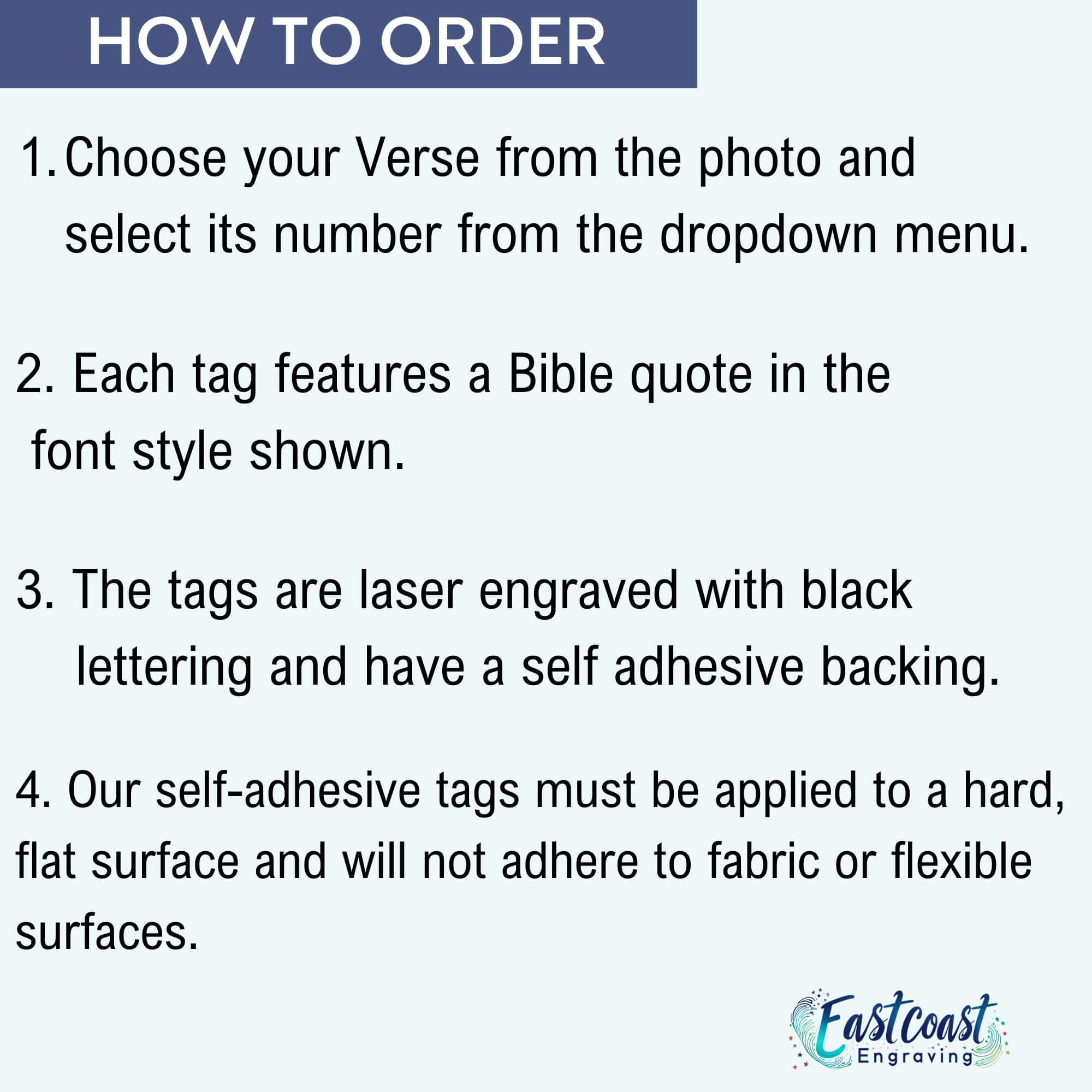 Custom engraved Bible nameplate in brass or silver