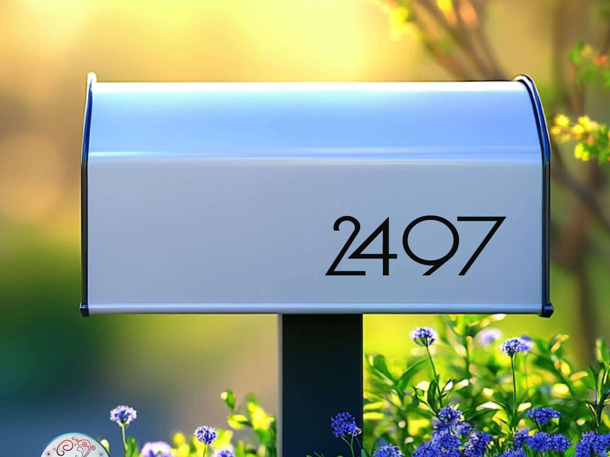 Easy-to-apply vinyl mailbox numbers for curb appeal