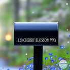 Vinyl mailbox number decal close-up