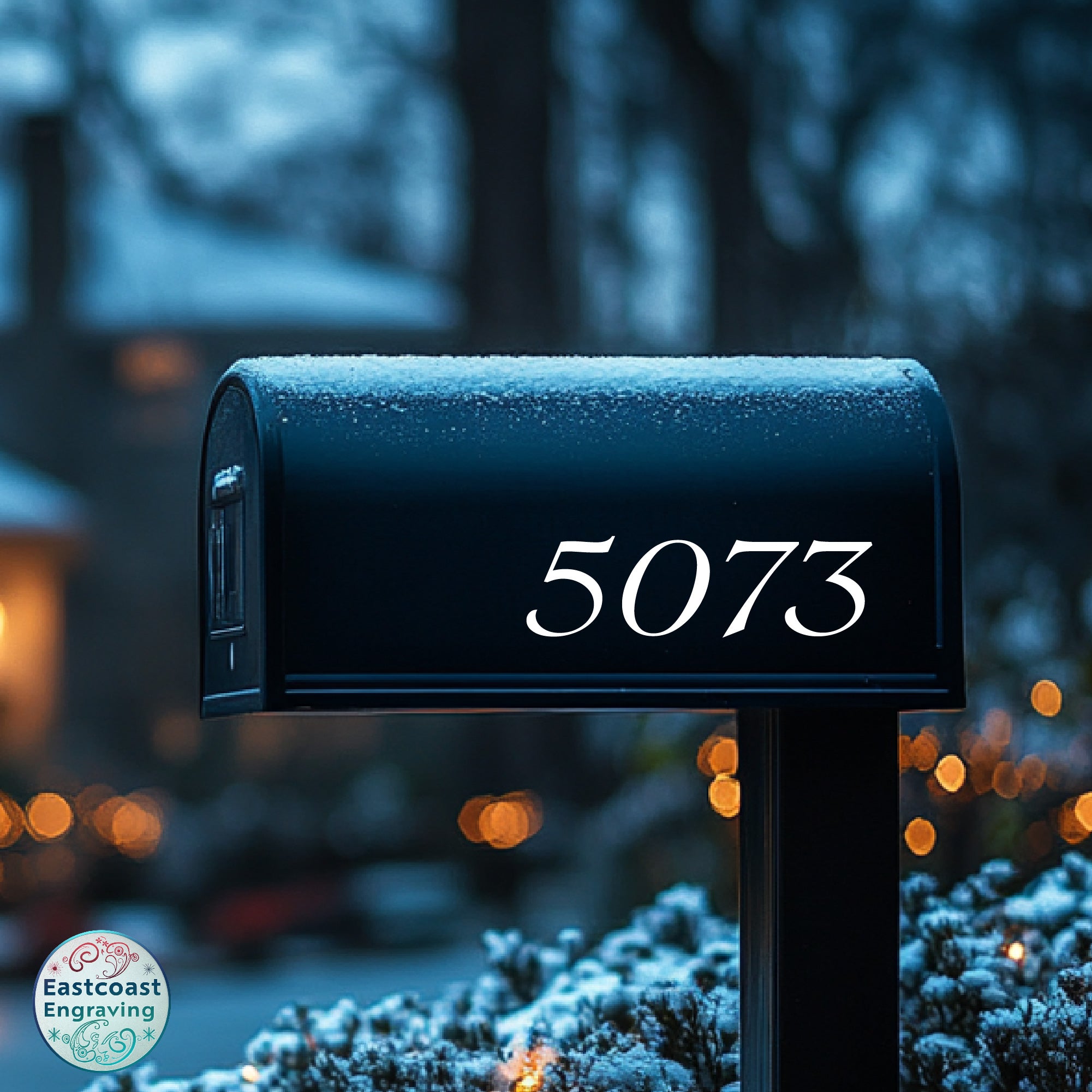 Weatherproof mailbox numbers for outdoor use