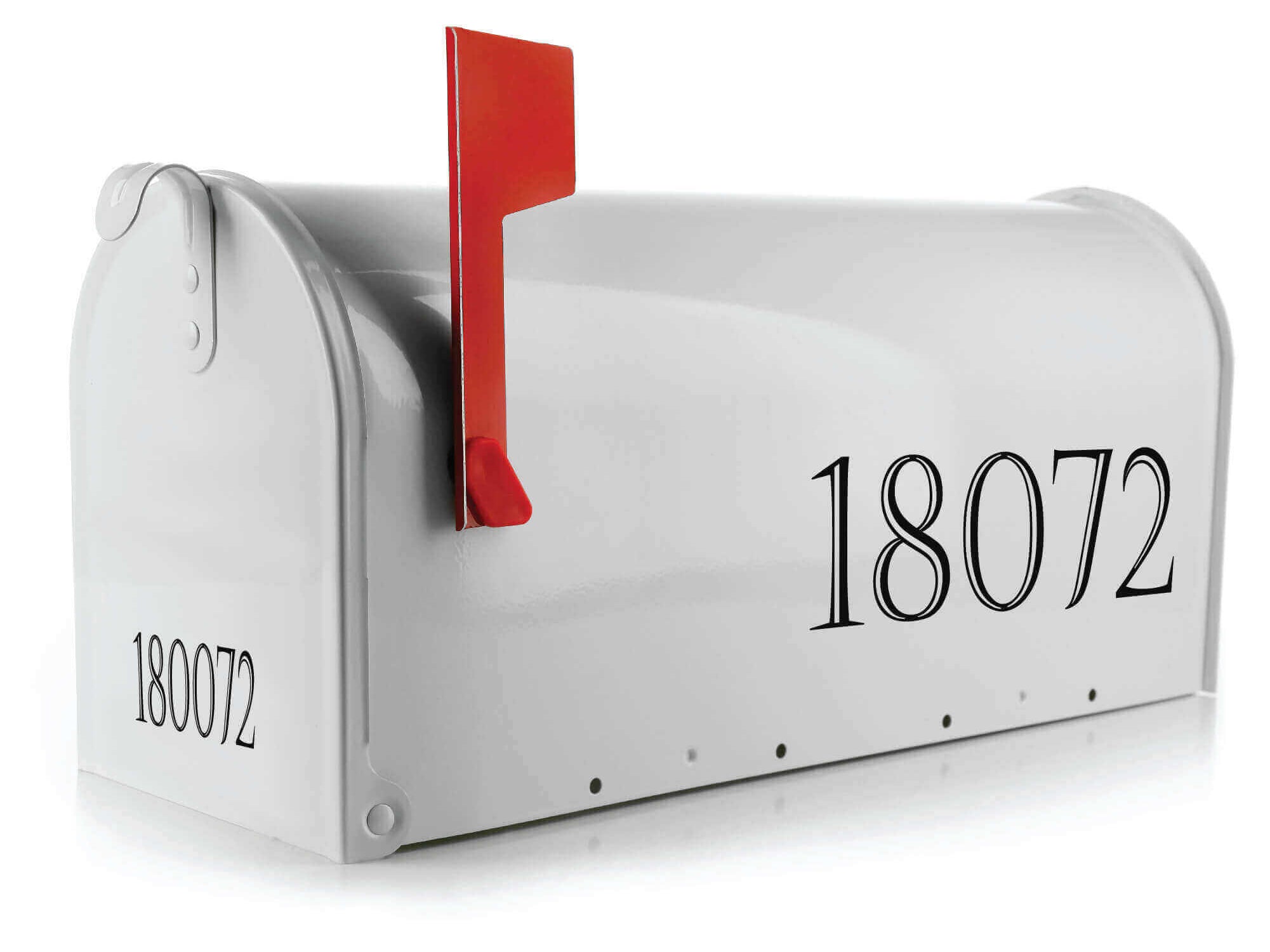 Easy-to-apply vinyl mailbox number decals