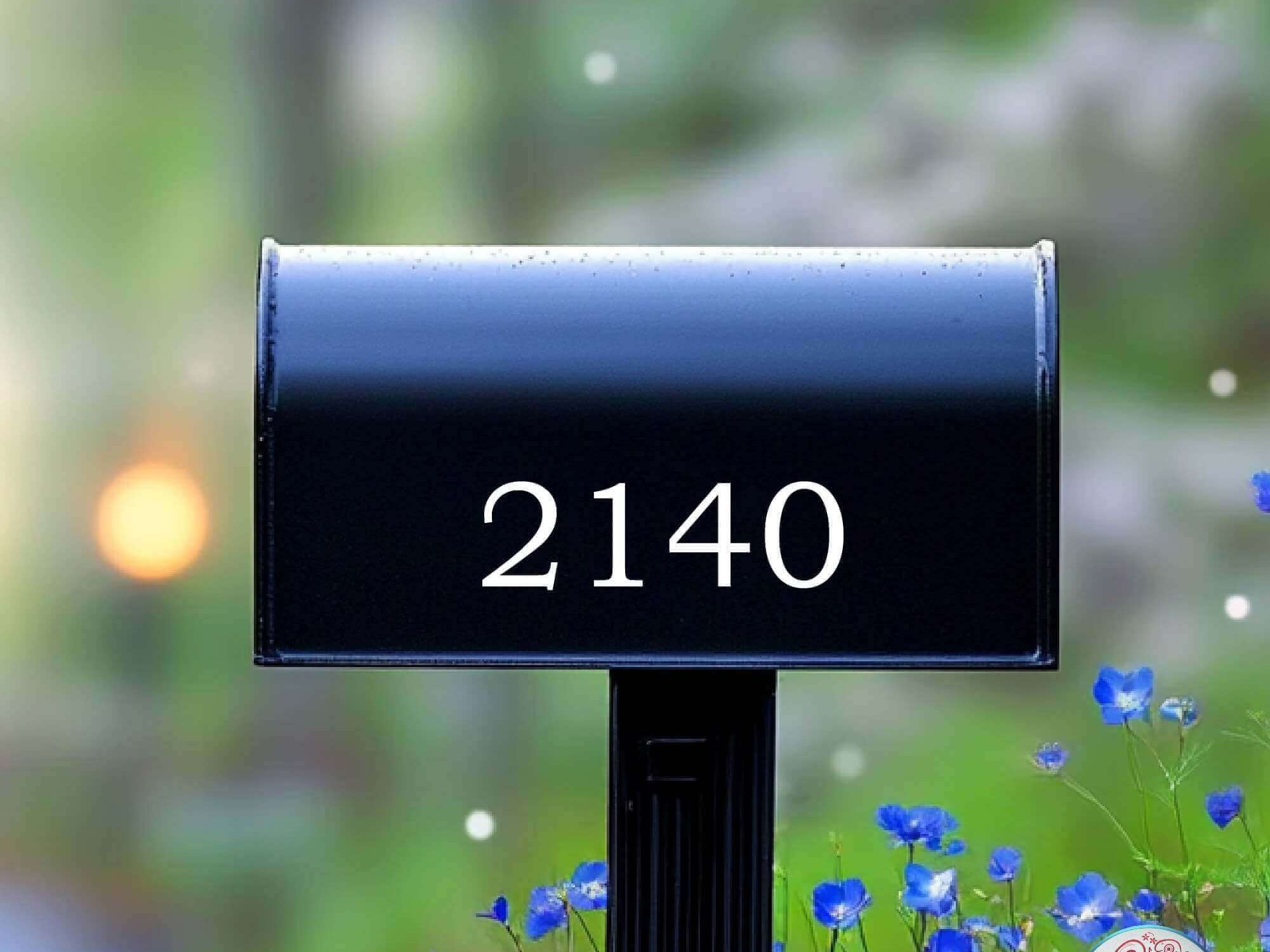 Customizable house number decals for mailboxes and home