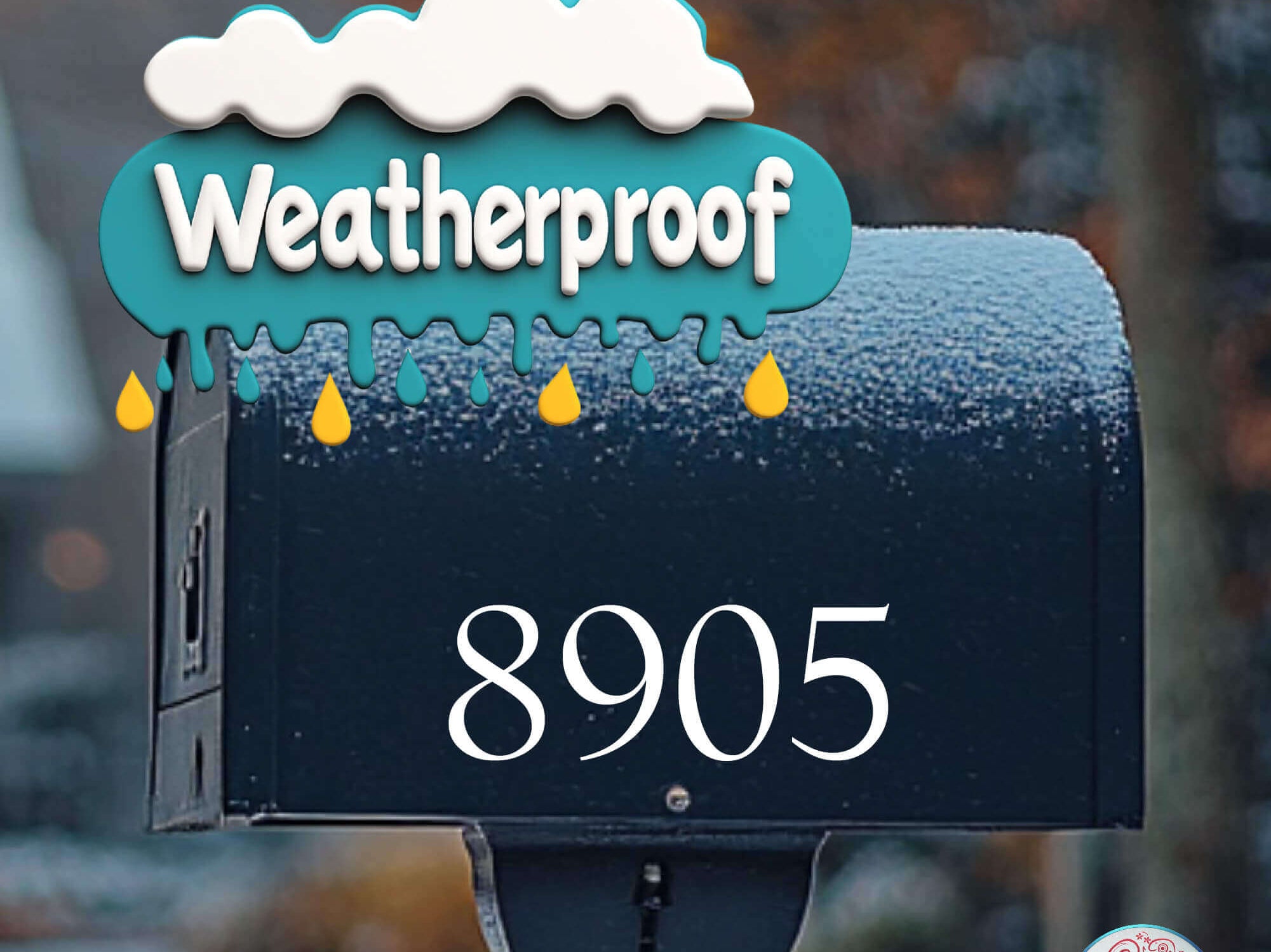 Premium mailbox number decals resistant to weather.