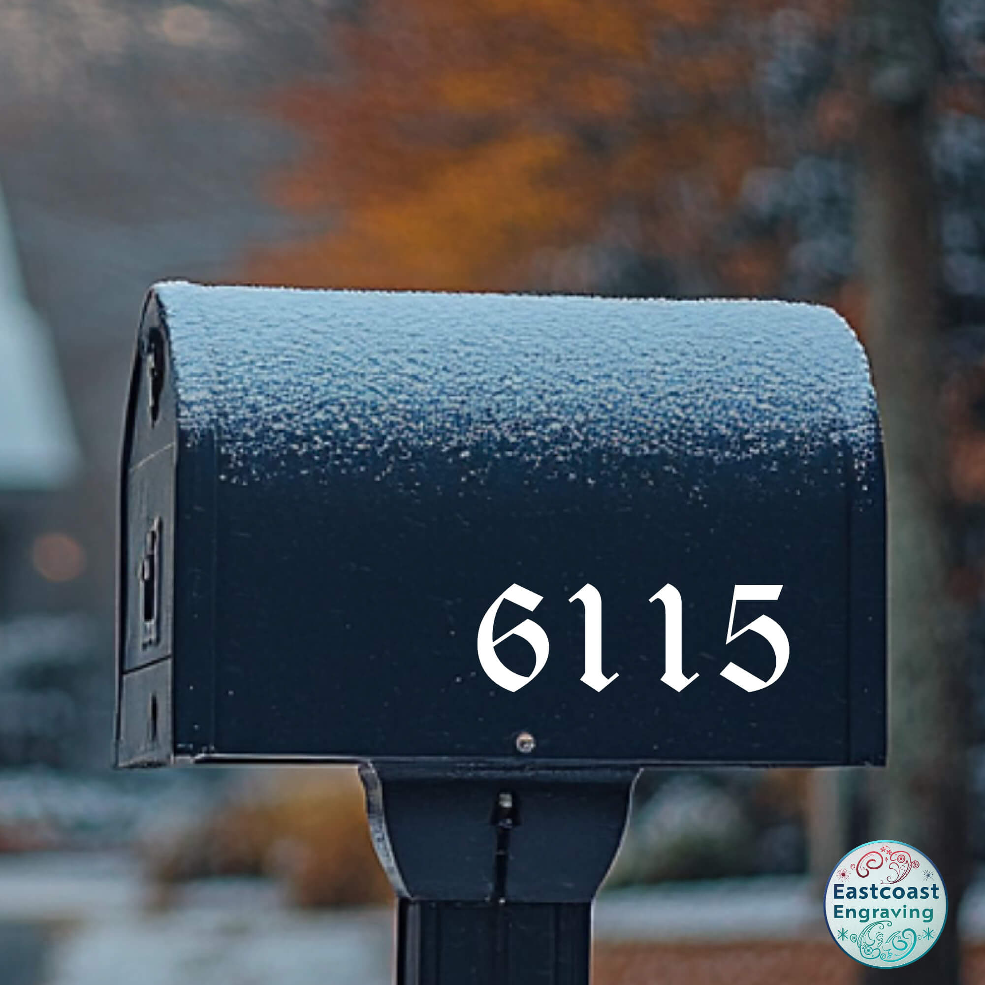 Customizable vinyl mailbox numbers in multiple color options