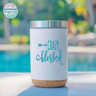 Blessed life vinyl decal on a travel cup – a stylish reminder to stay grateful and positive