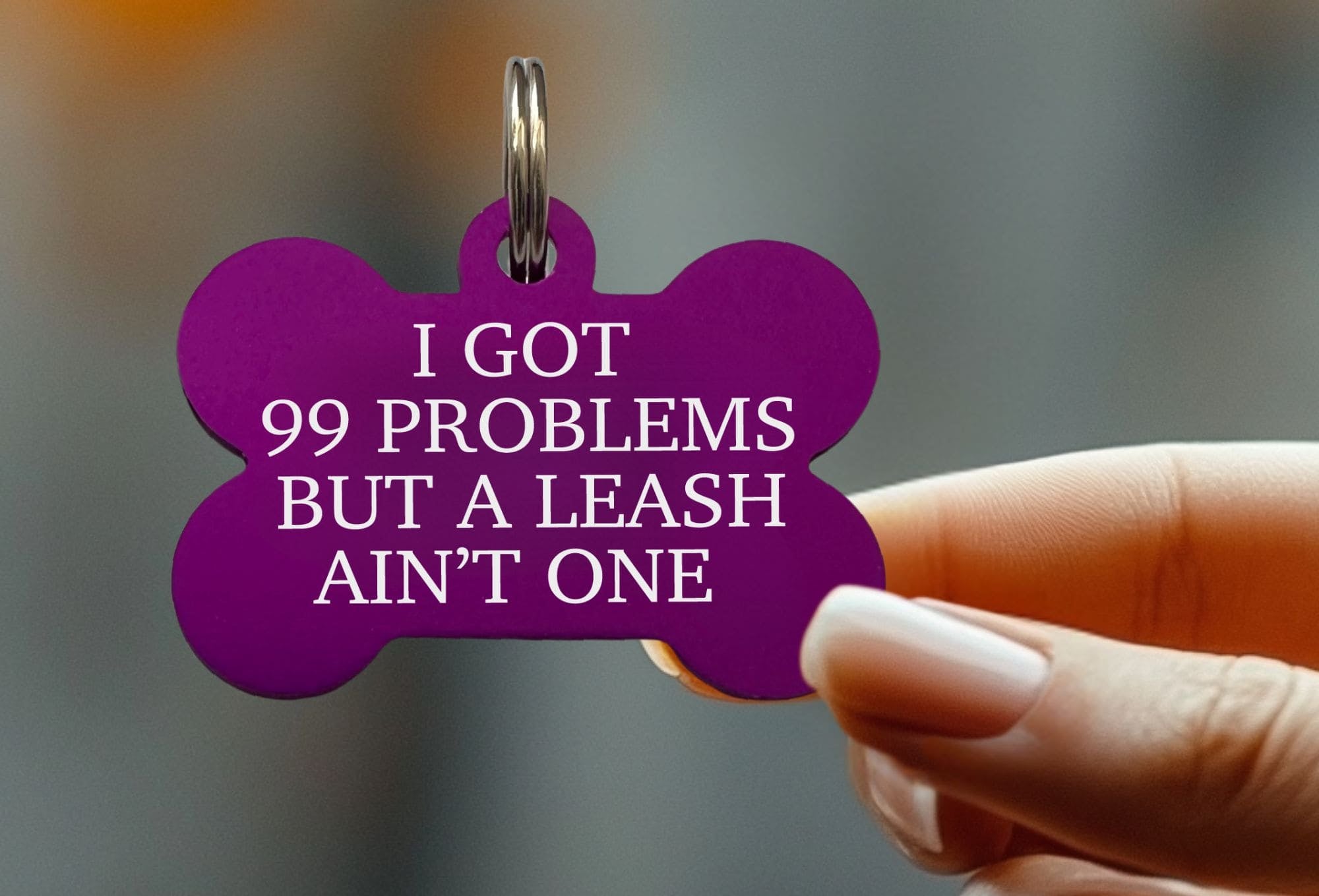 Humorous engraved dog tag by Eastcoast Engraving