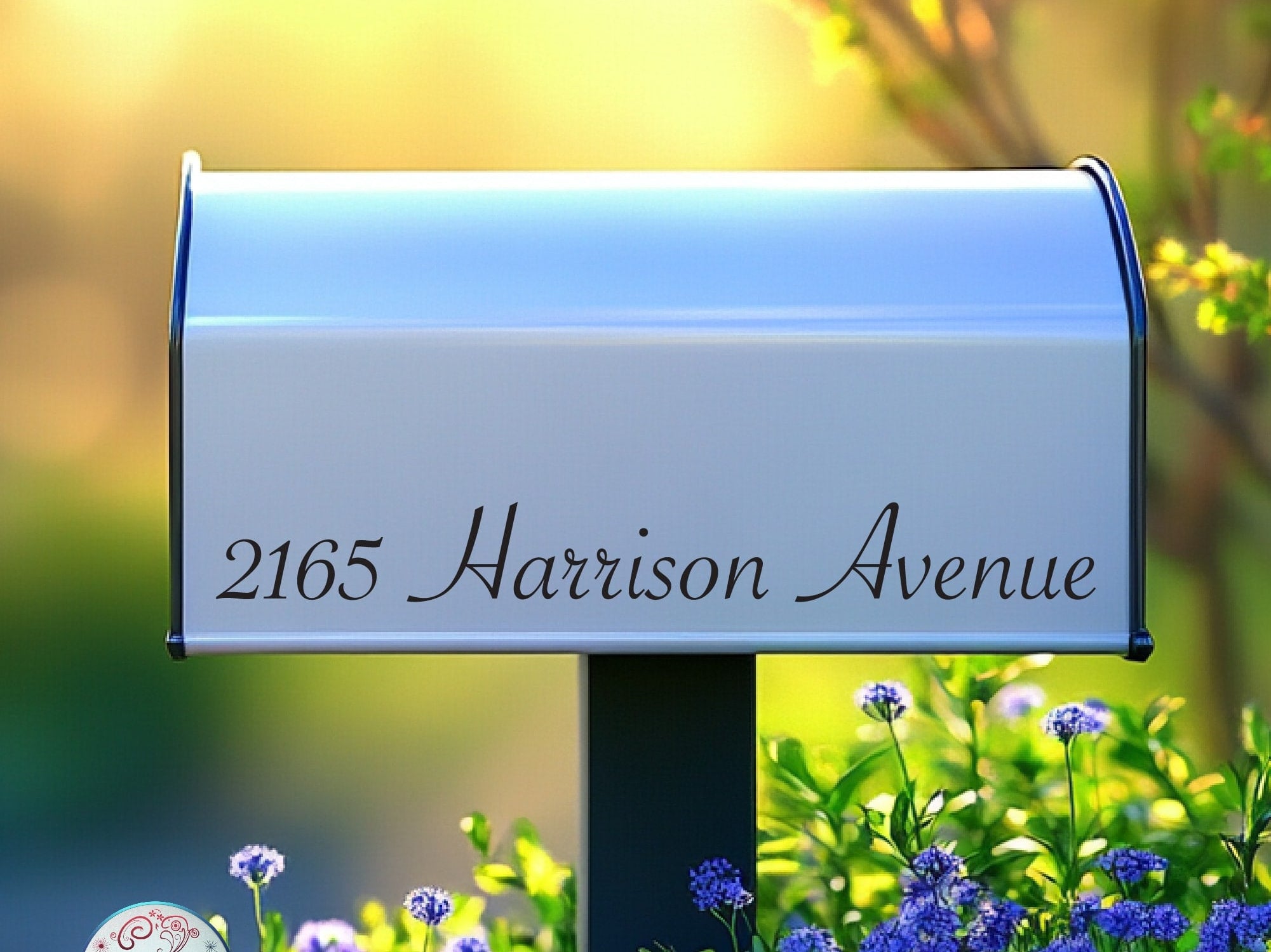 Personalized mailbox letters applied to standard mailbox