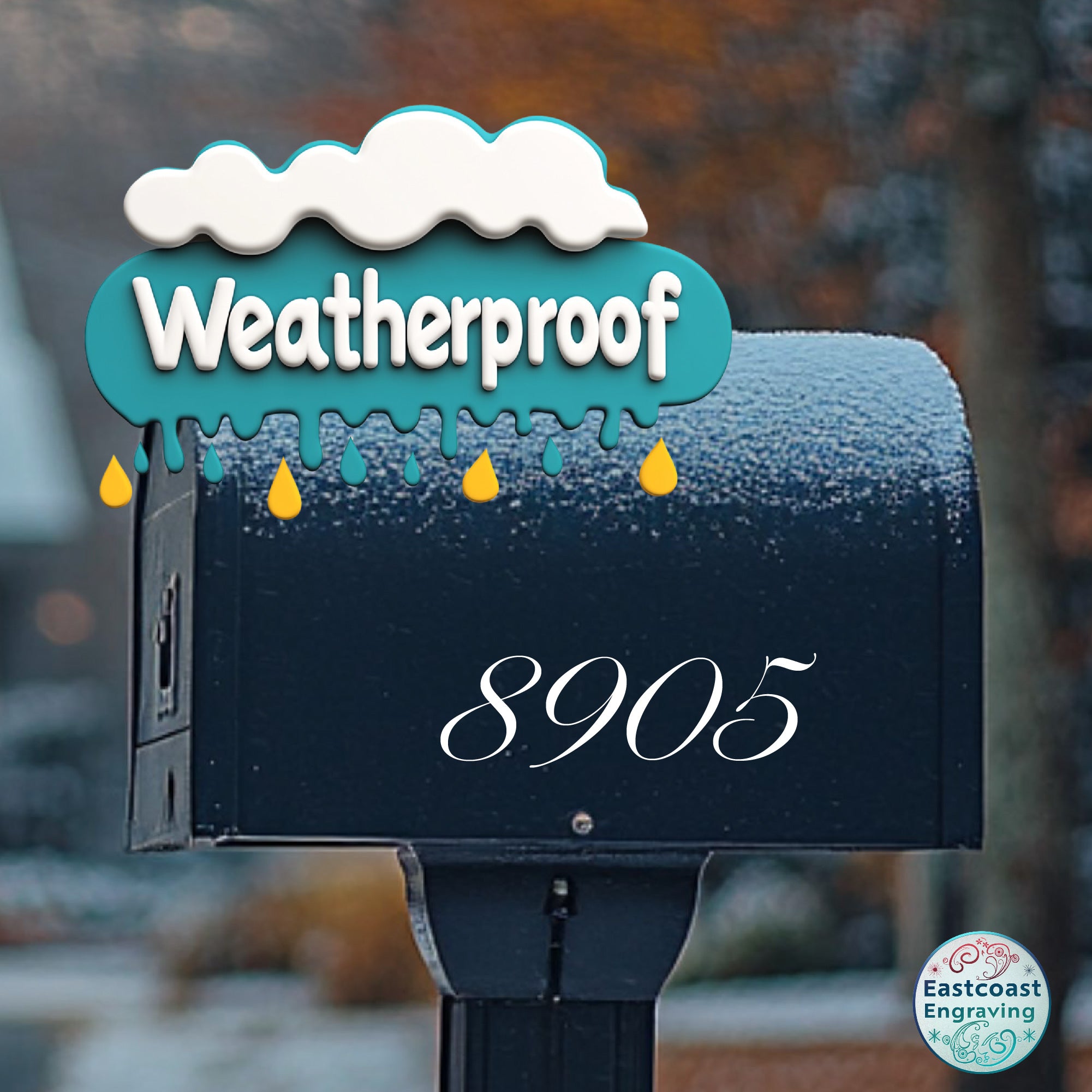 Customizable mailbox decals for any style