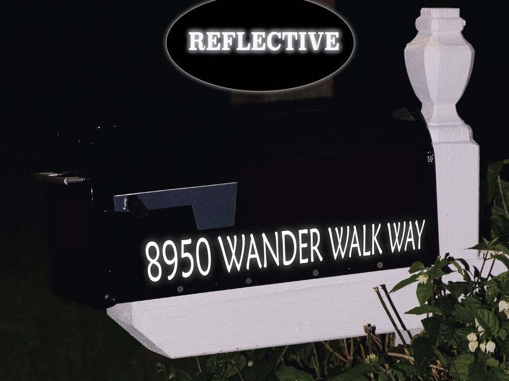 High-visibility reflective letter sticker for mailbox safety